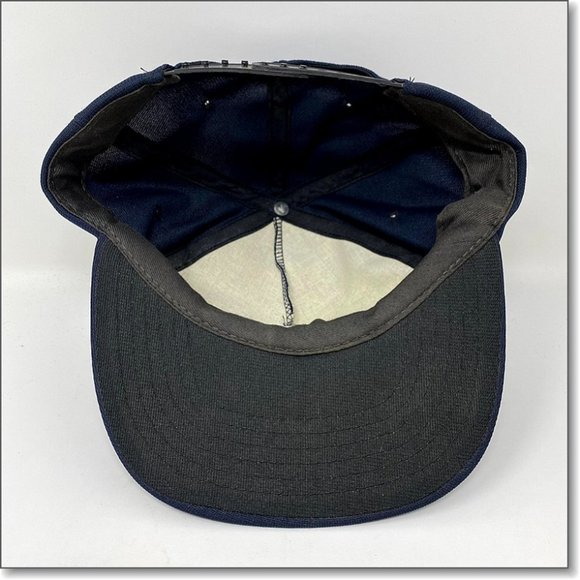 VTG WWII Korea Veteran USA Military Snapback Hat Navy Blue Patch - Picture 5 of 6